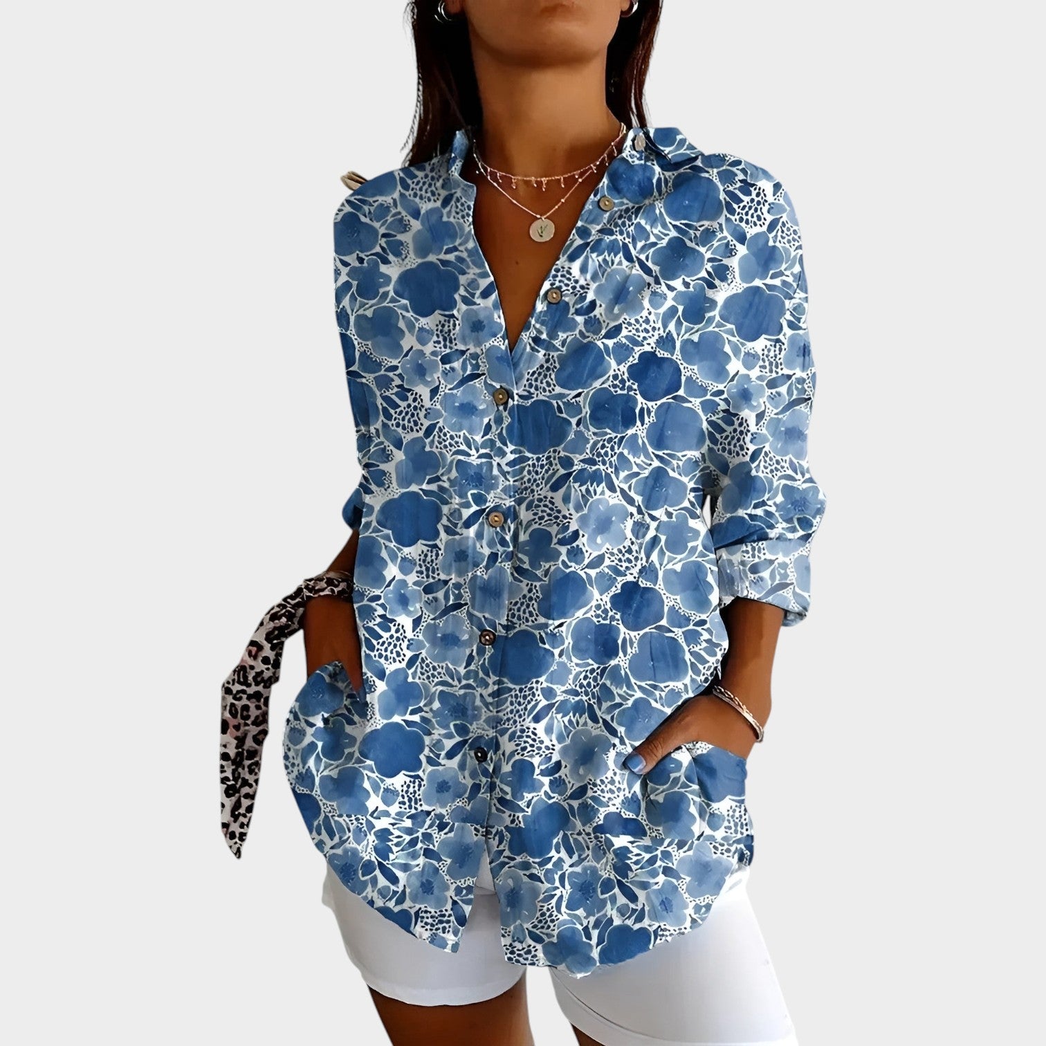 Printed Button Up Shirt