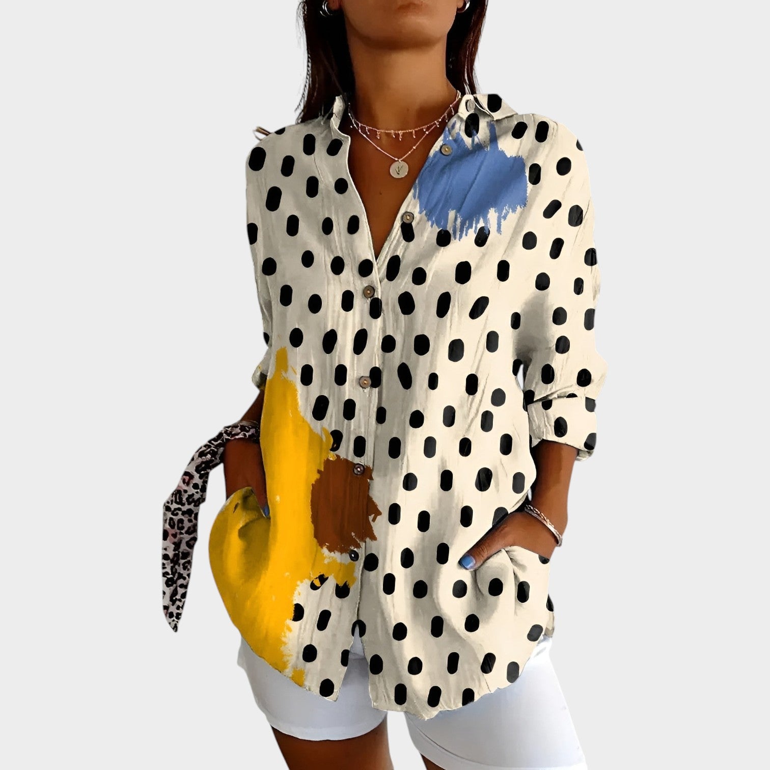 Printed Button Up Shirt