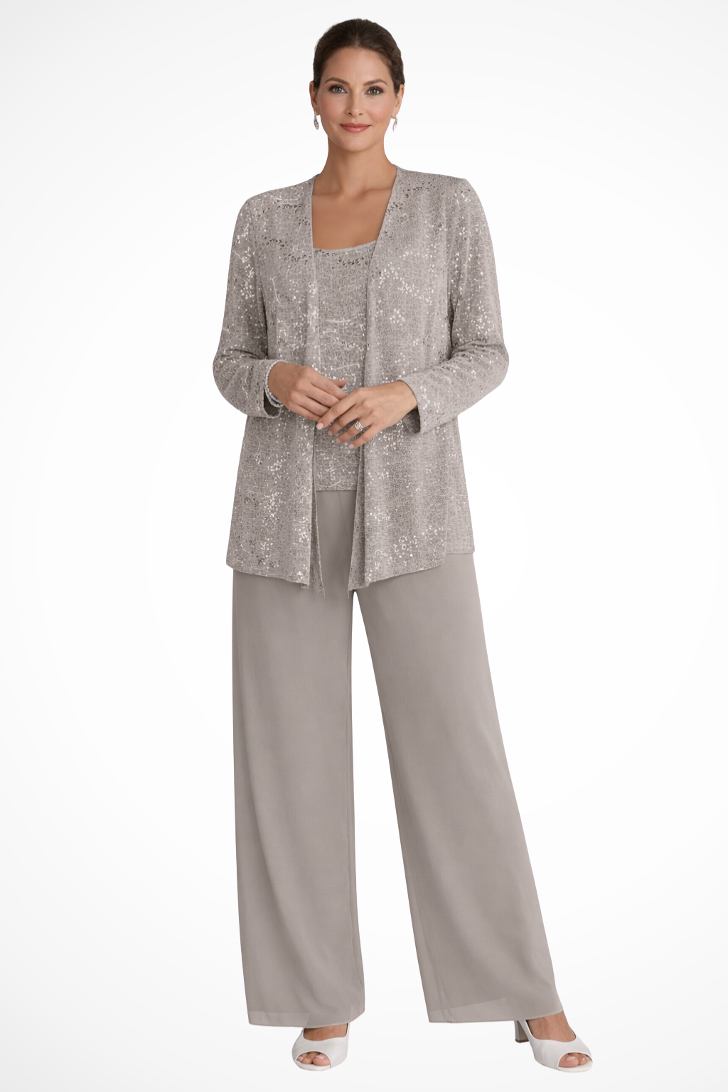 Veronica | Women's Three-Piece Wide-Leg Pant Suit with Jacket
