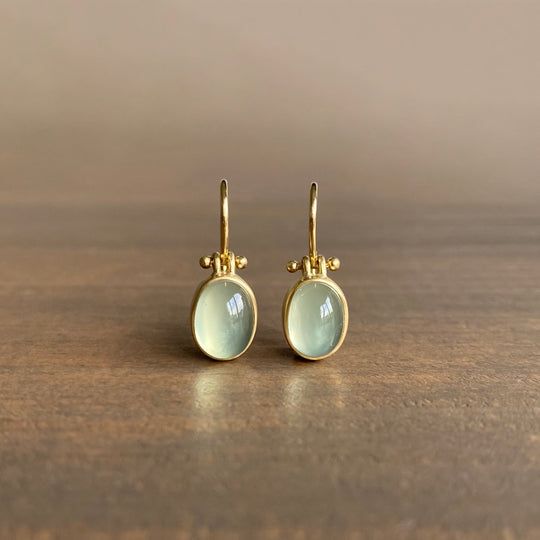 Celestia™ Vintage Green Moonstone Earrings