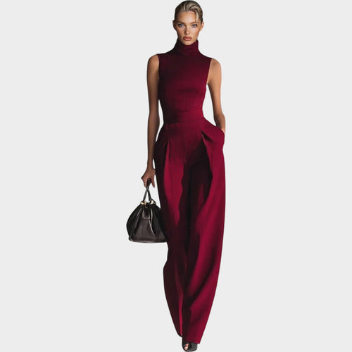 Women's Jumpsuit Tailored Wide Leg Fit