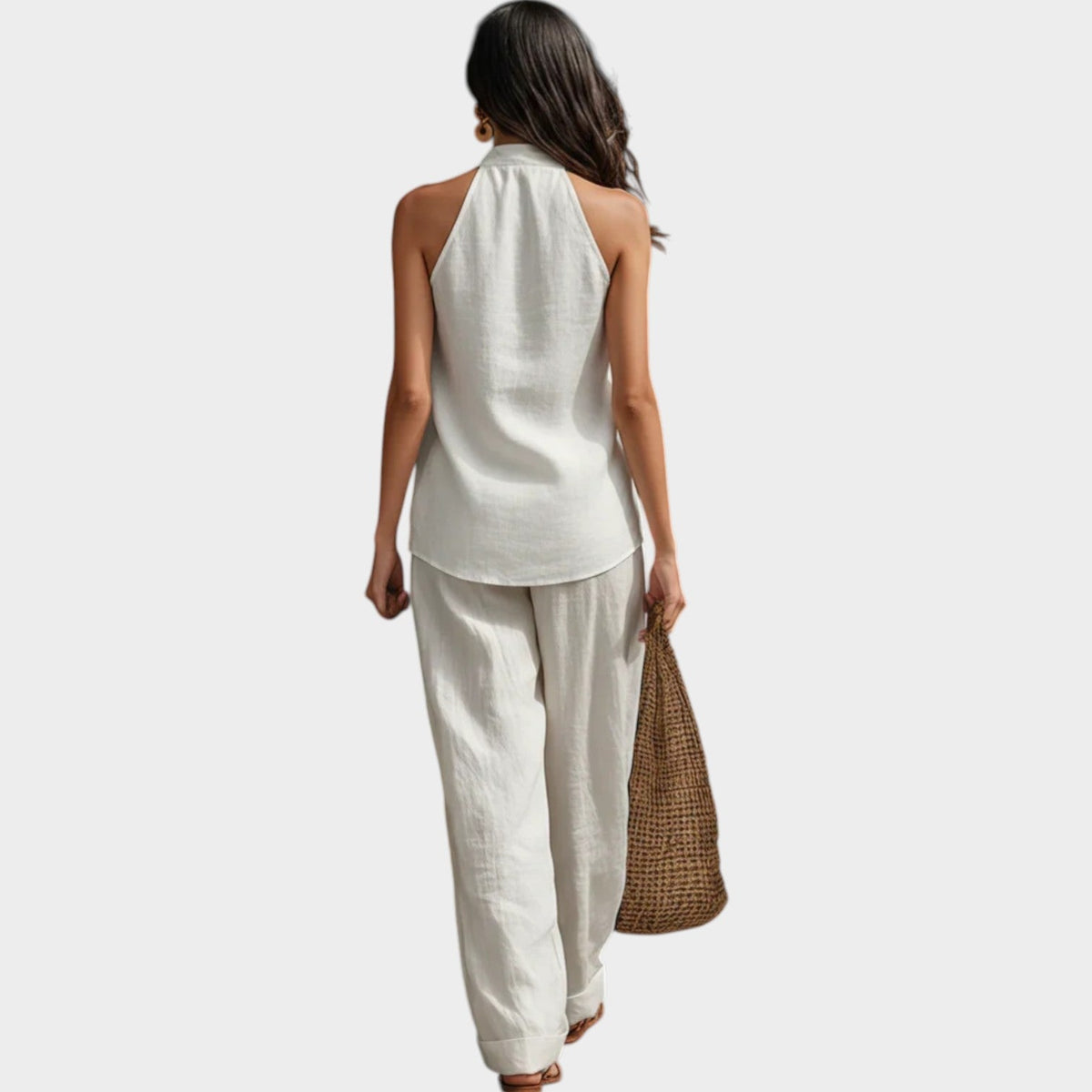 Women's Relaxed Halter Neck Two-Piece Set