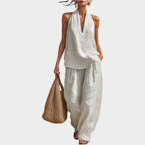 Women's Relaxed Halter Neck Two-Piece Set