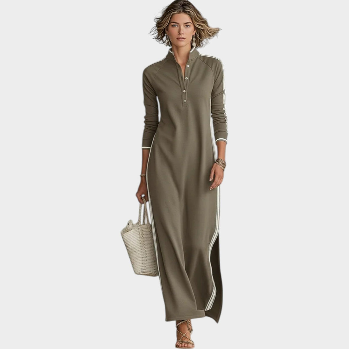 Women's Elegant Long Sleeve Maxi Dress