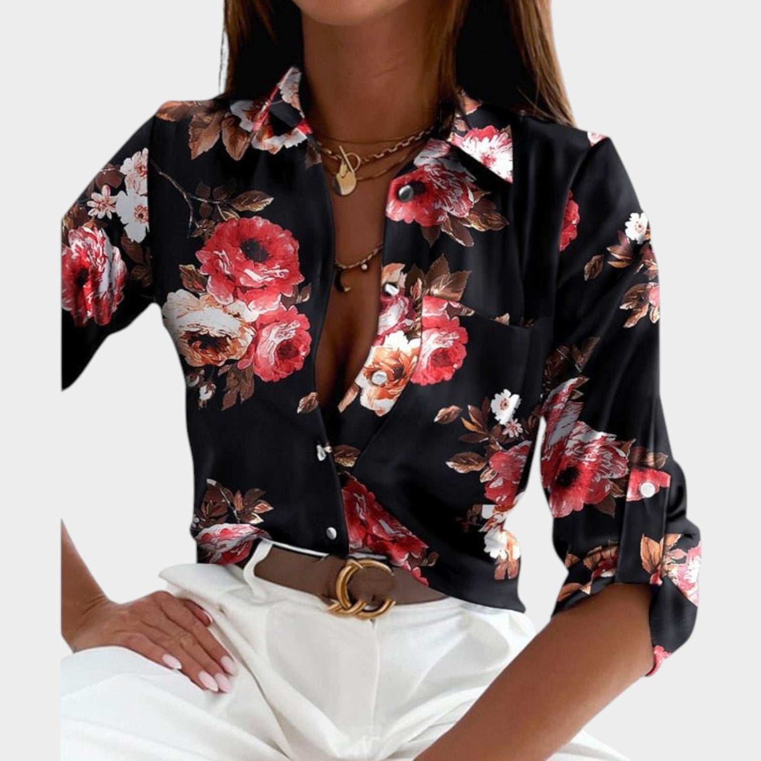 Abstract Button Up Shirt