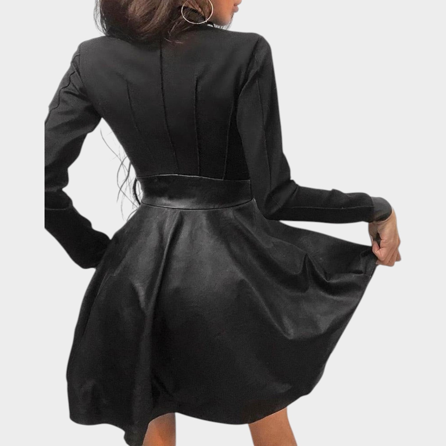 Zip Front Mini Dress