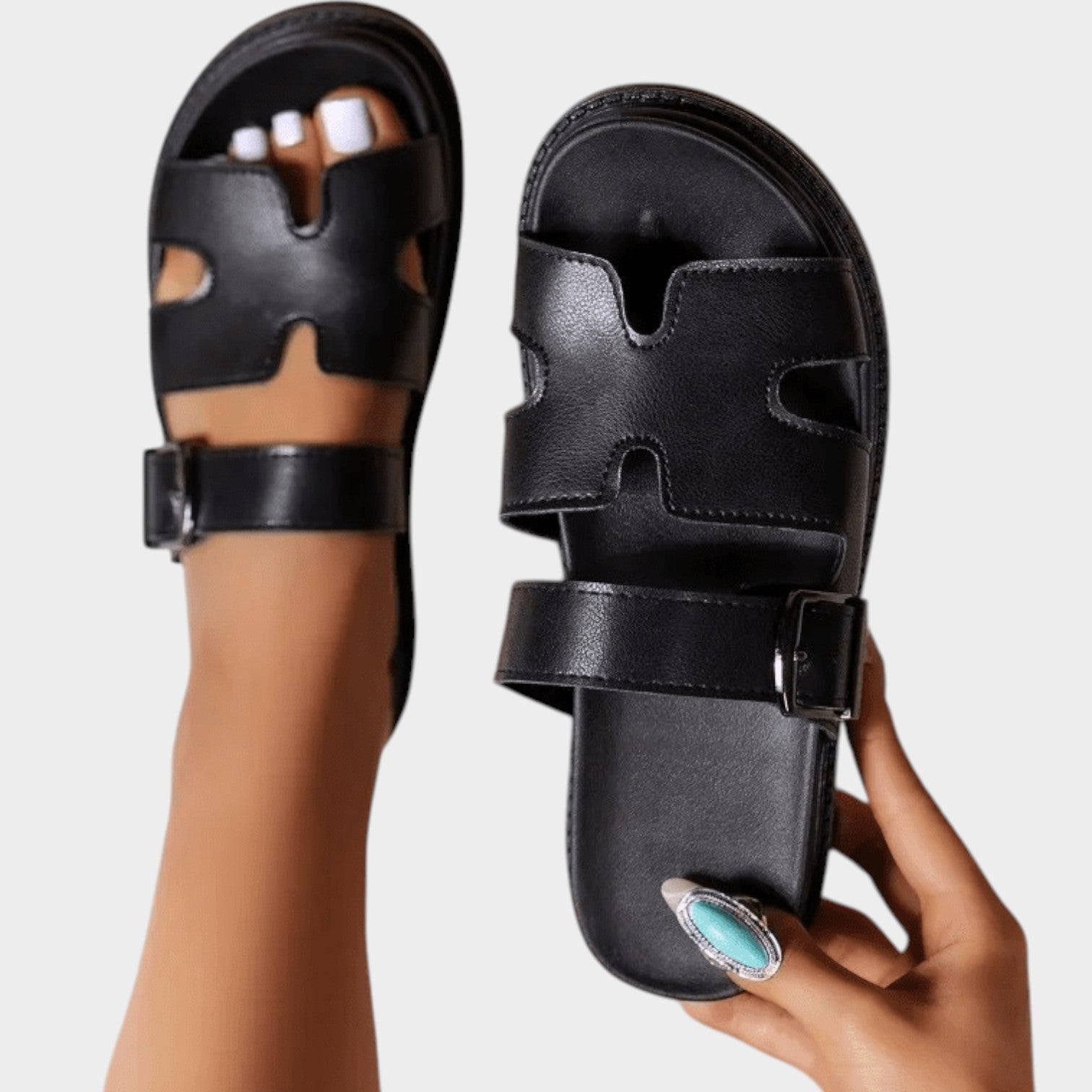 Fisherman Buckle Slide Sandals