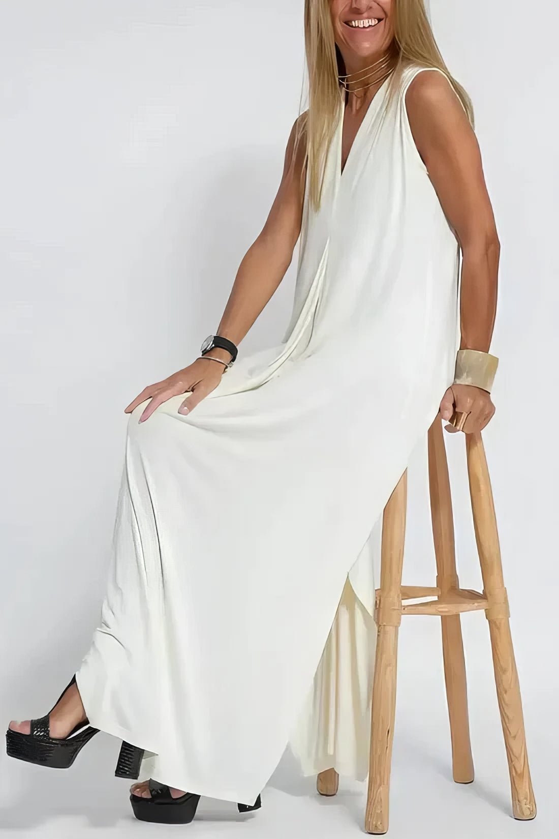 Juno™ | Stylish Long Dress with Matching Cardigan