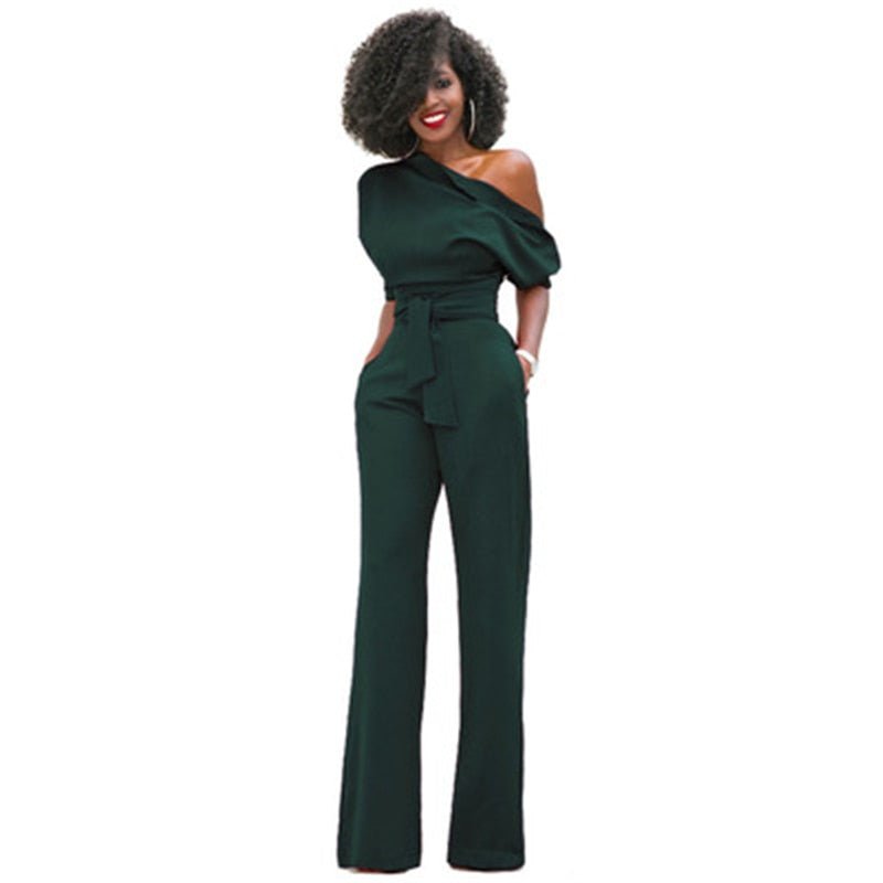 Zara | Women's Off-Shoulder Wide-Leg Jumpsuit
