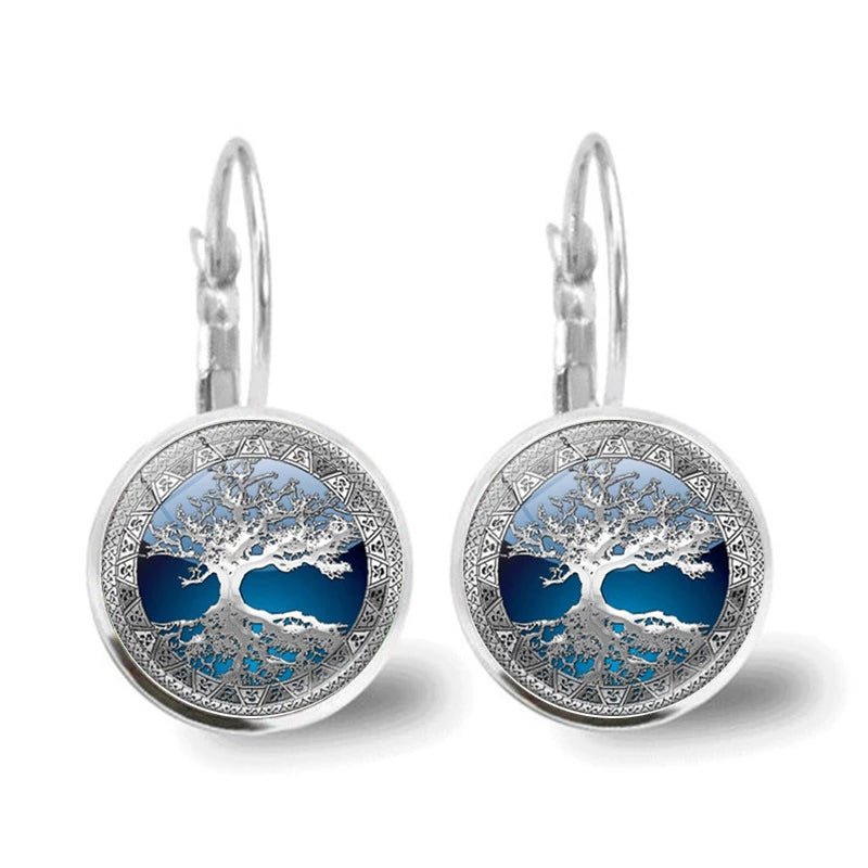 Sylvara™ | Silver Tree of Life Hoop Earrings" can be rewritten as:

"Sylvara™ | Silver Hoop Earrings with Tree of Life Design